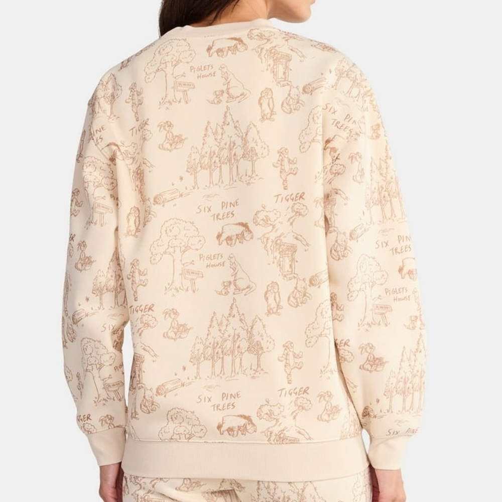 Disney Winnie the Pooh Women's Graphic Fleece Crewneck - Picture 2 of 7